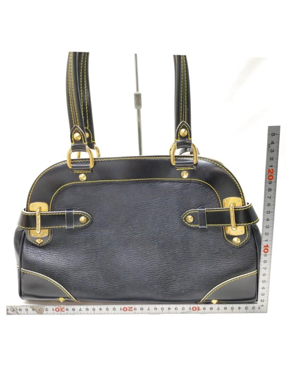 Authentic Louis Vuitton Le Radieux Suhali Black Leather Satchel Bag Luxury Bag - Picture 3 of 16